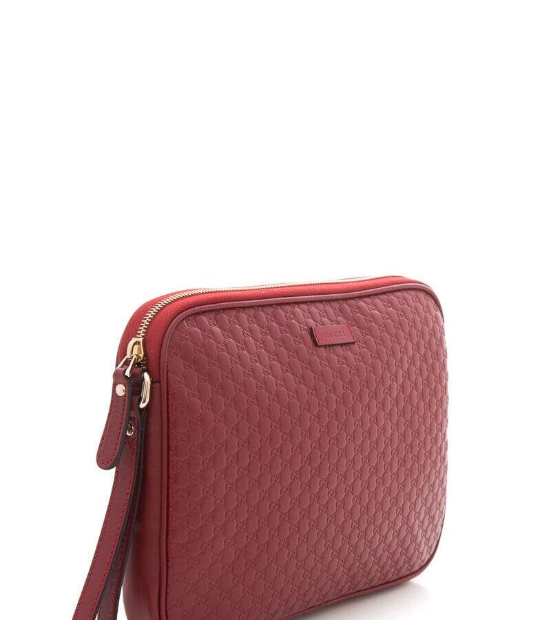 Gucci Microguccissima Red Leather Clutch Bag | Studio Nafay