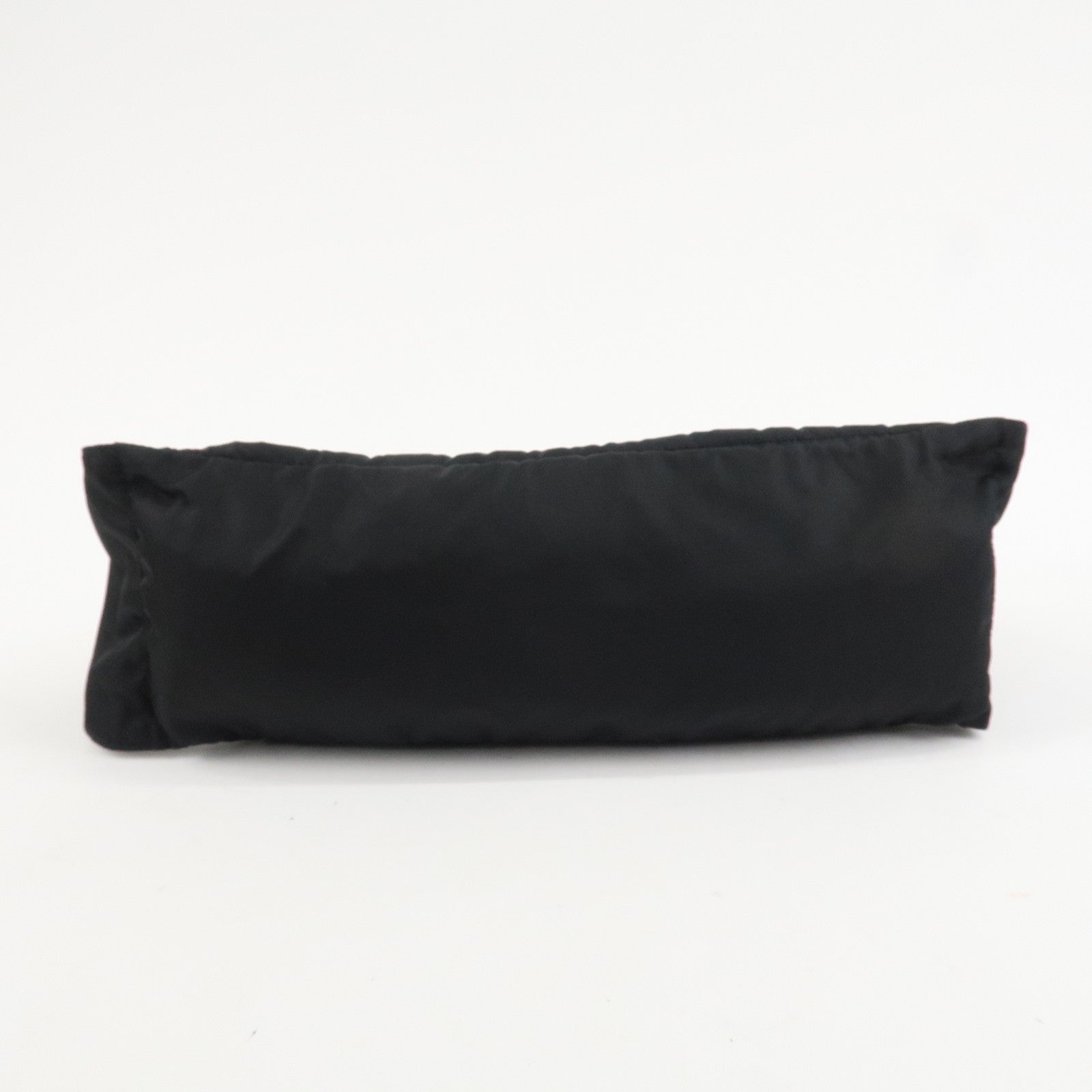 Prada Nylon Triangle Logo Marsupio Nero Hardware color argento
