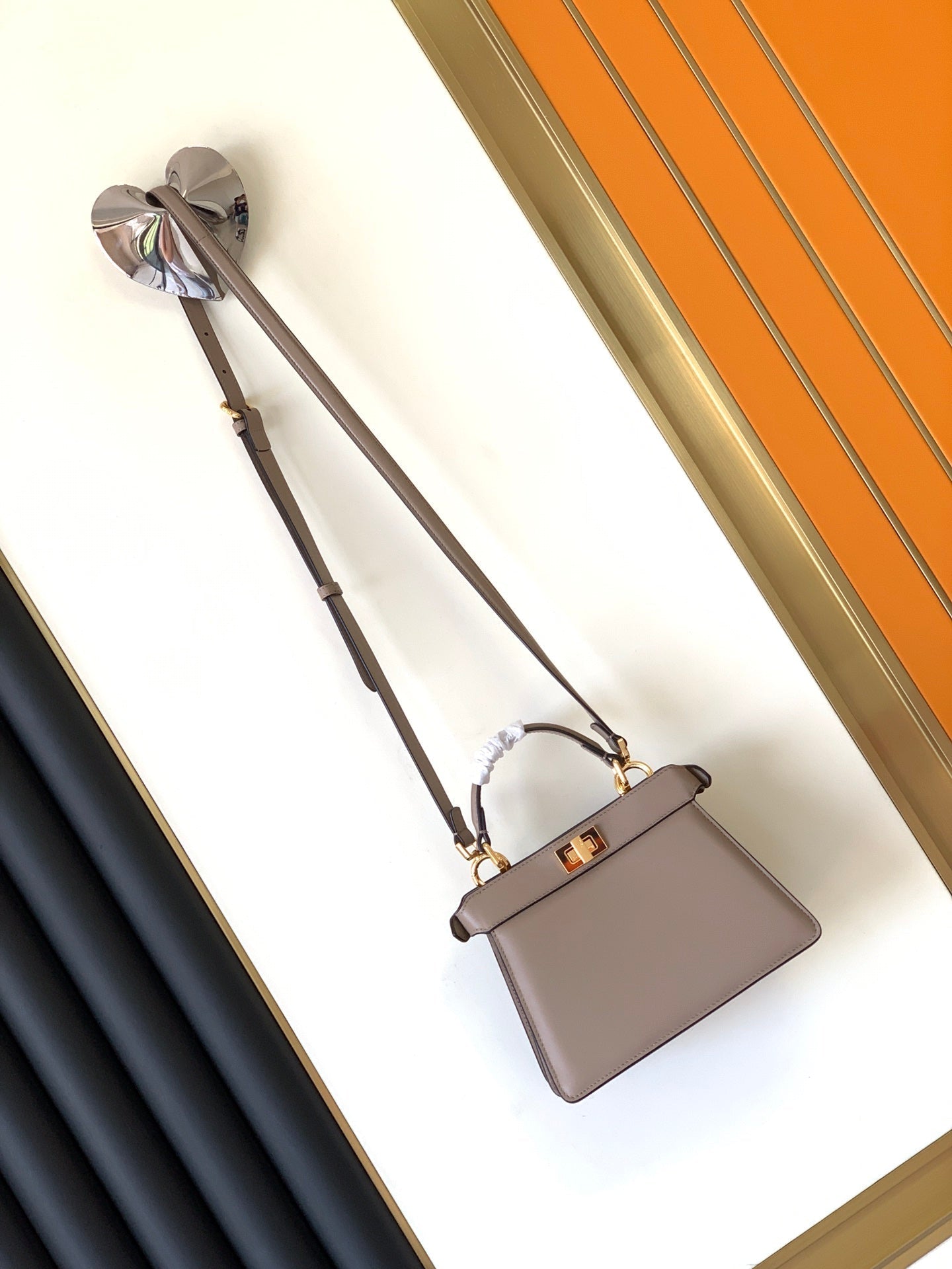 Peekaboo Iseeu Petite 20 Bag Marrone Lambskin Ghw