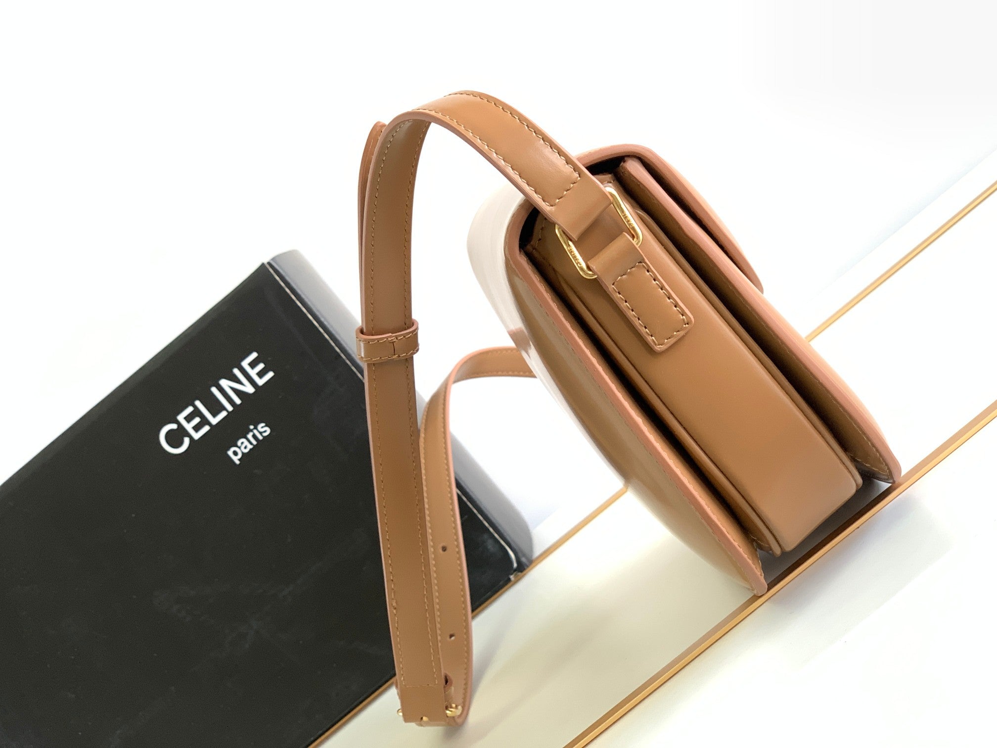 Teen Besace Triomphe 18.5 Marrone Pelle di vitello