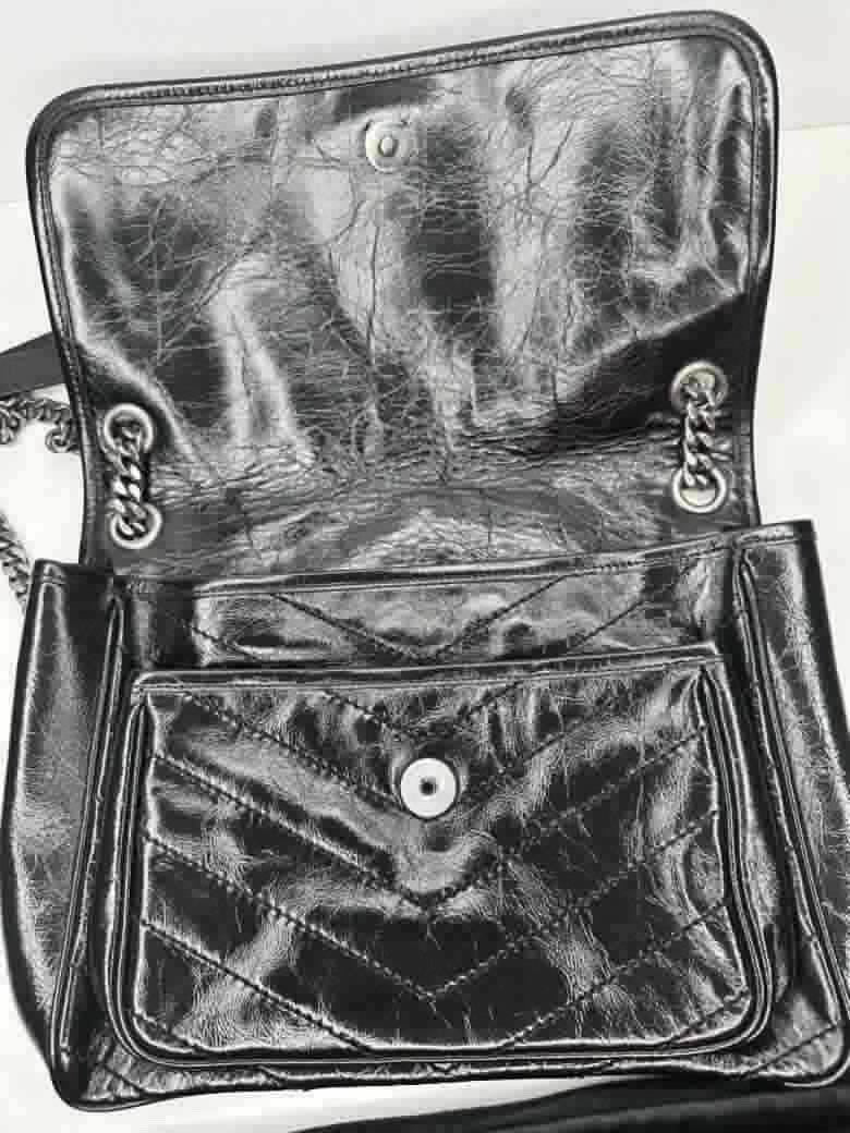 Ysl Niki Borsa a spalla, Nero Pelle, Media
