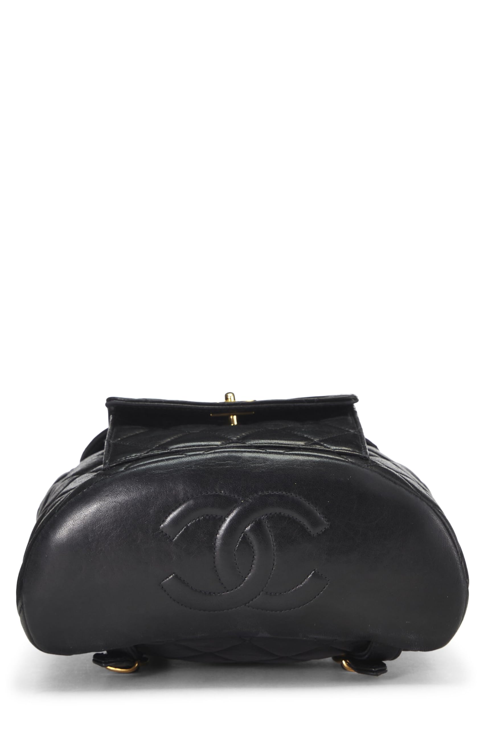 Chl, Nero Quilted Lambskin Classic Backpack, Nero