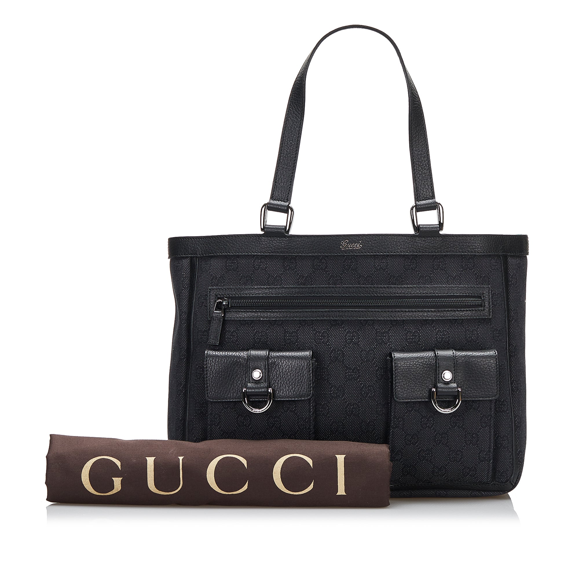 Gucci Abbey D-ring Shopper Nero GG Canvas
