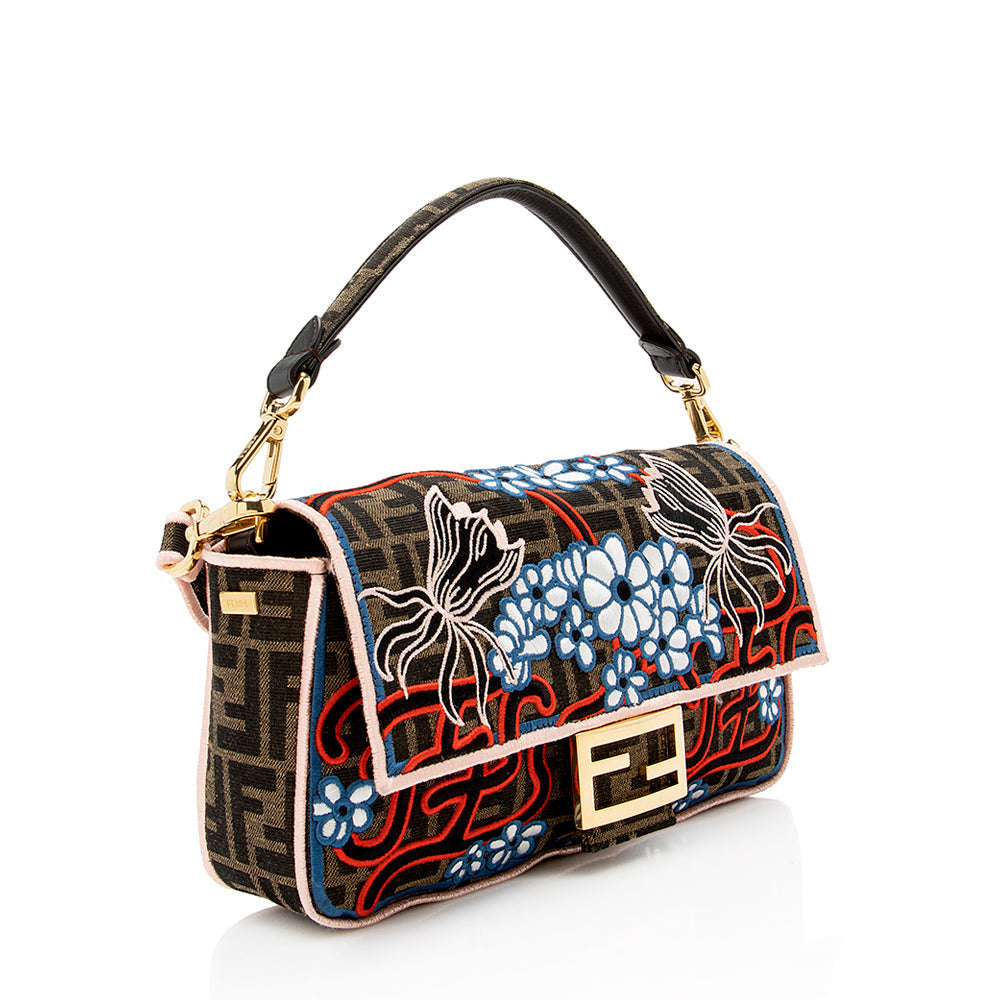 Fendi Borsa a tracolla Baguette Karligraphy Ricamata