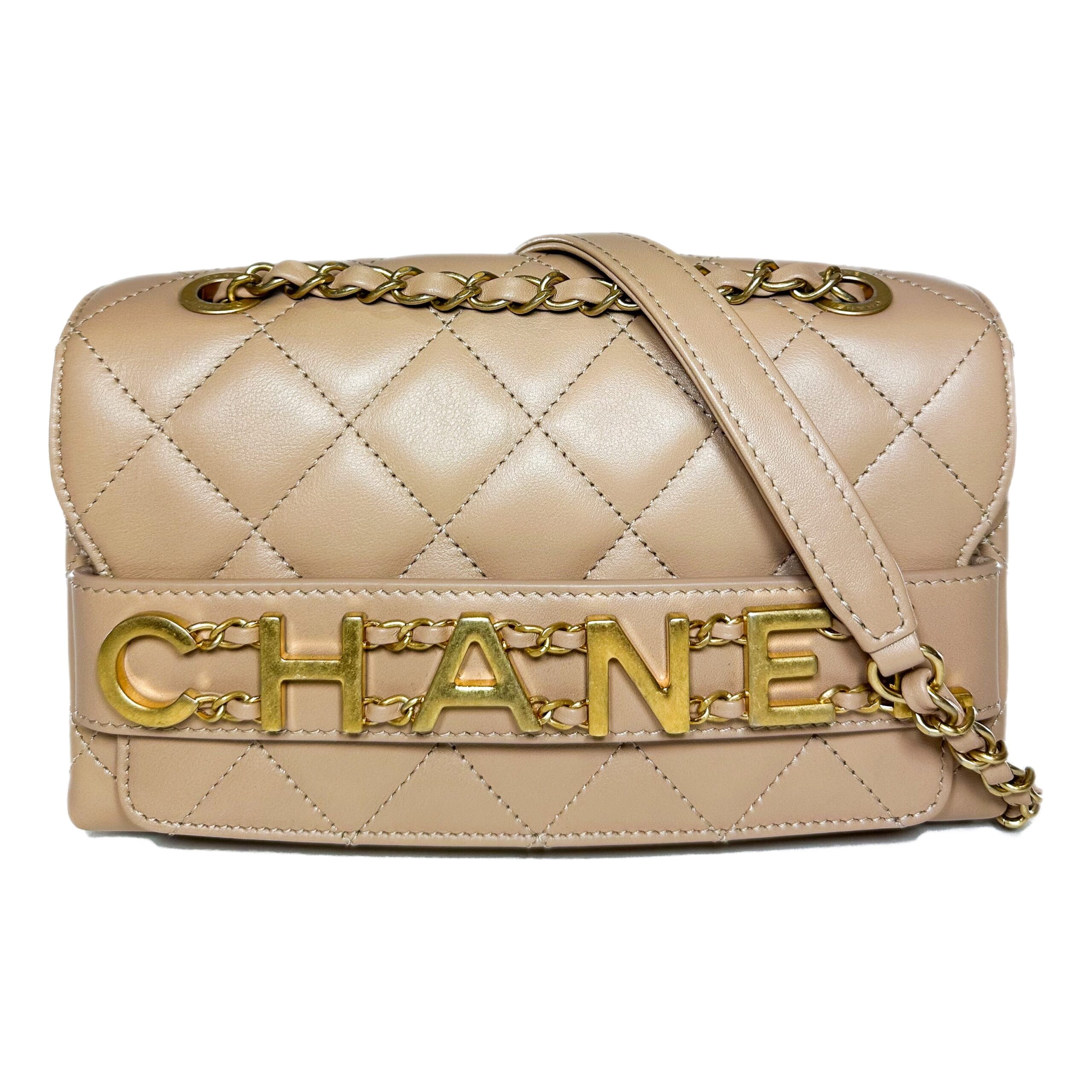 Chanel Beige Enchained Flap Bag