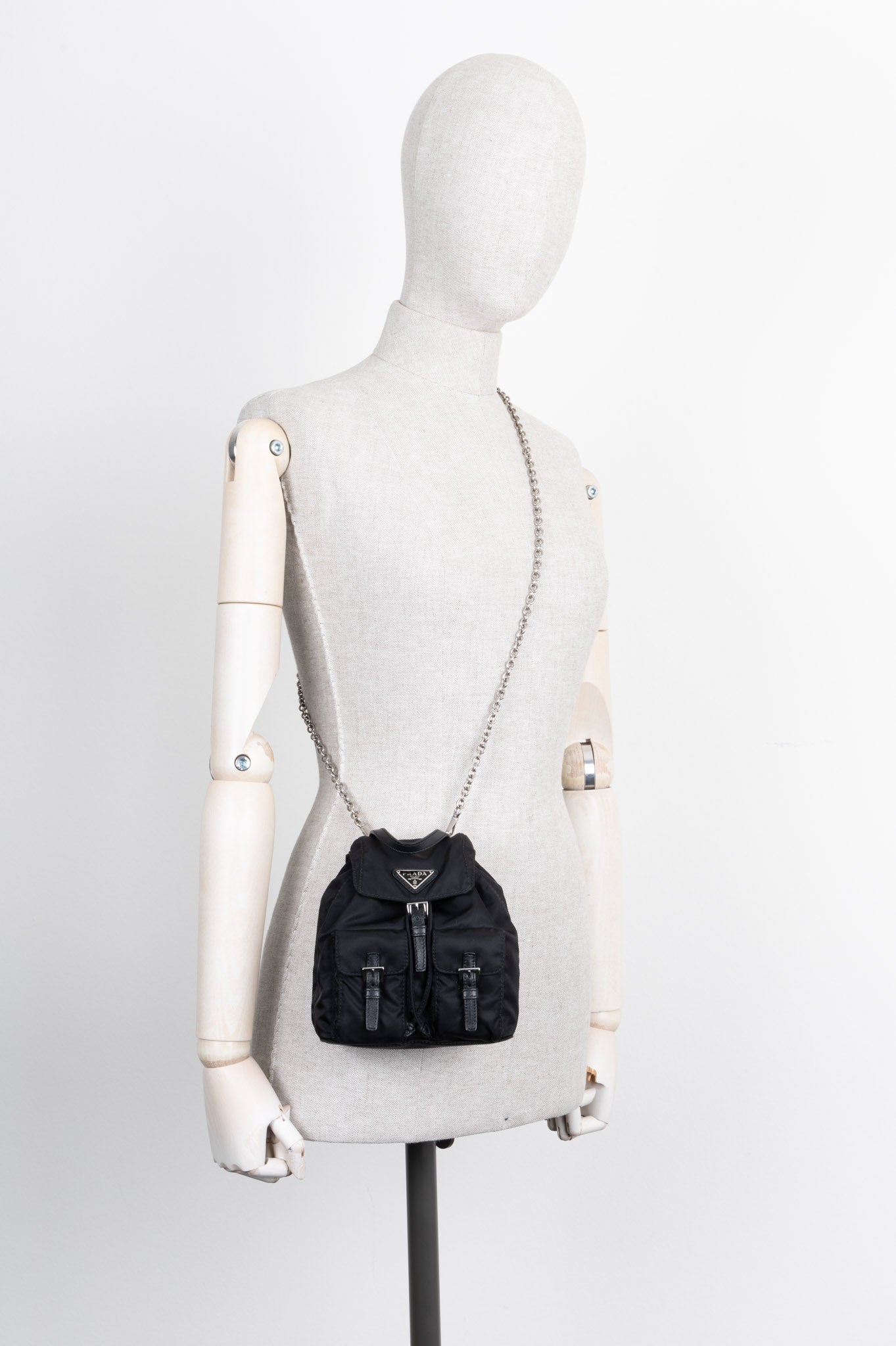 PRADA Mini Nylon Borsa a tracolla Nero
