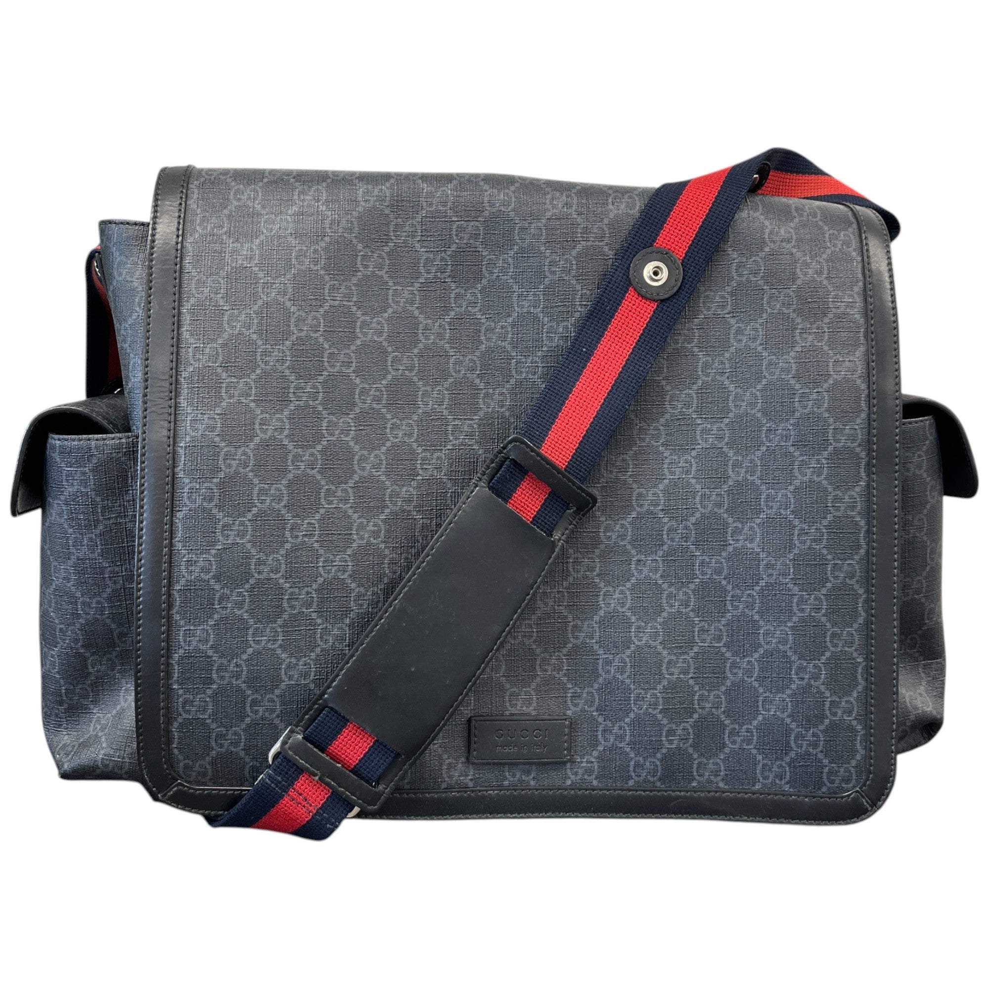 Women’s Gg Web Grande Baby Changing Bag Nero