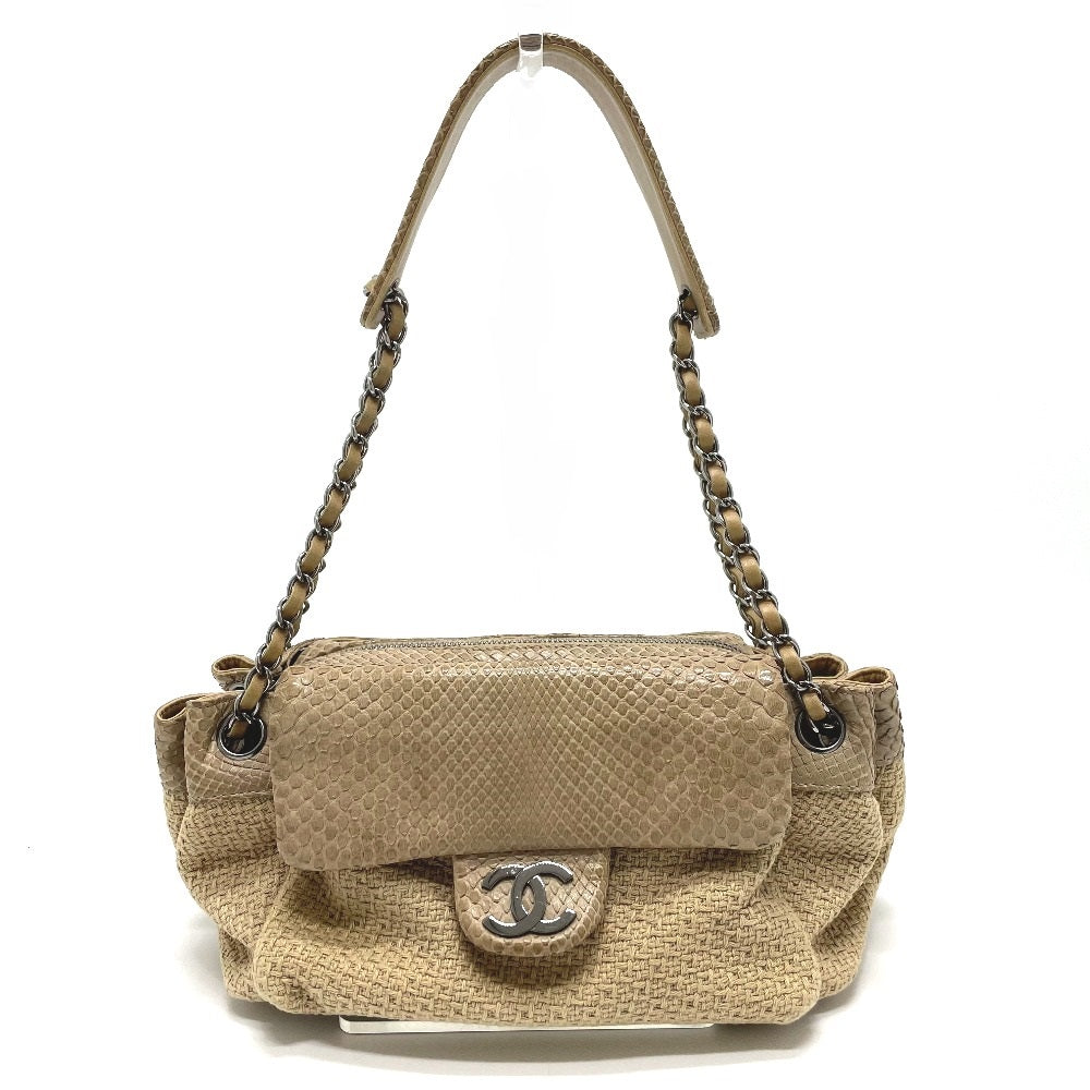 Chanel 30 Tela Beige Borsa a tracolla