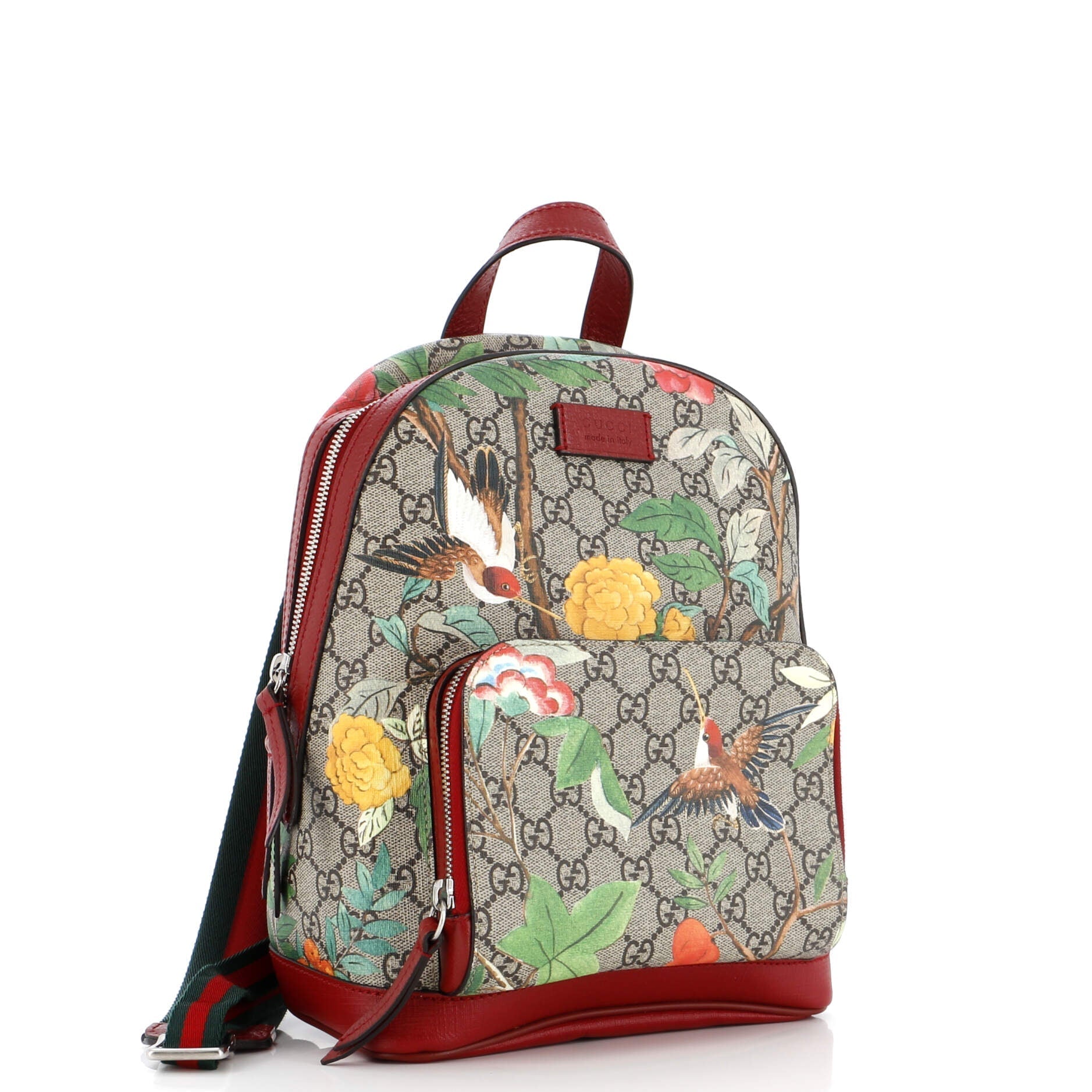Zip Pocket Backpack Tian Print GG Coated Canvas Piccola