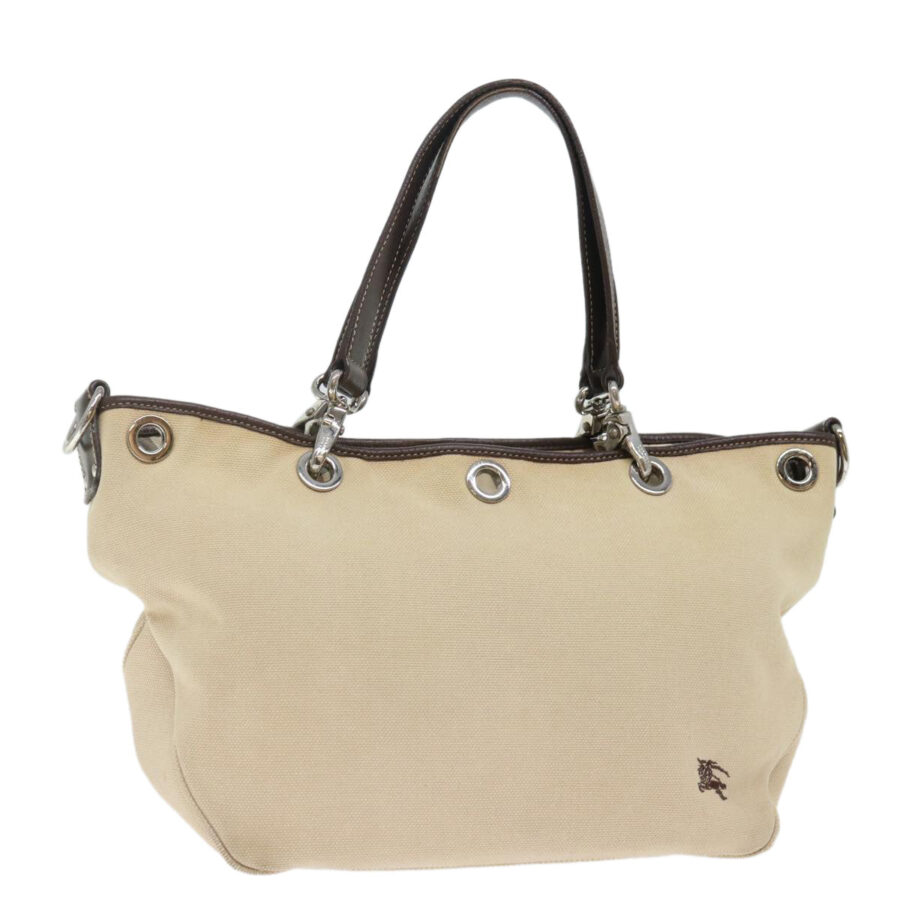 BURBERRY Blue Label Hand Bag Canvas Beige Auth bs13611 | Studio Nafay