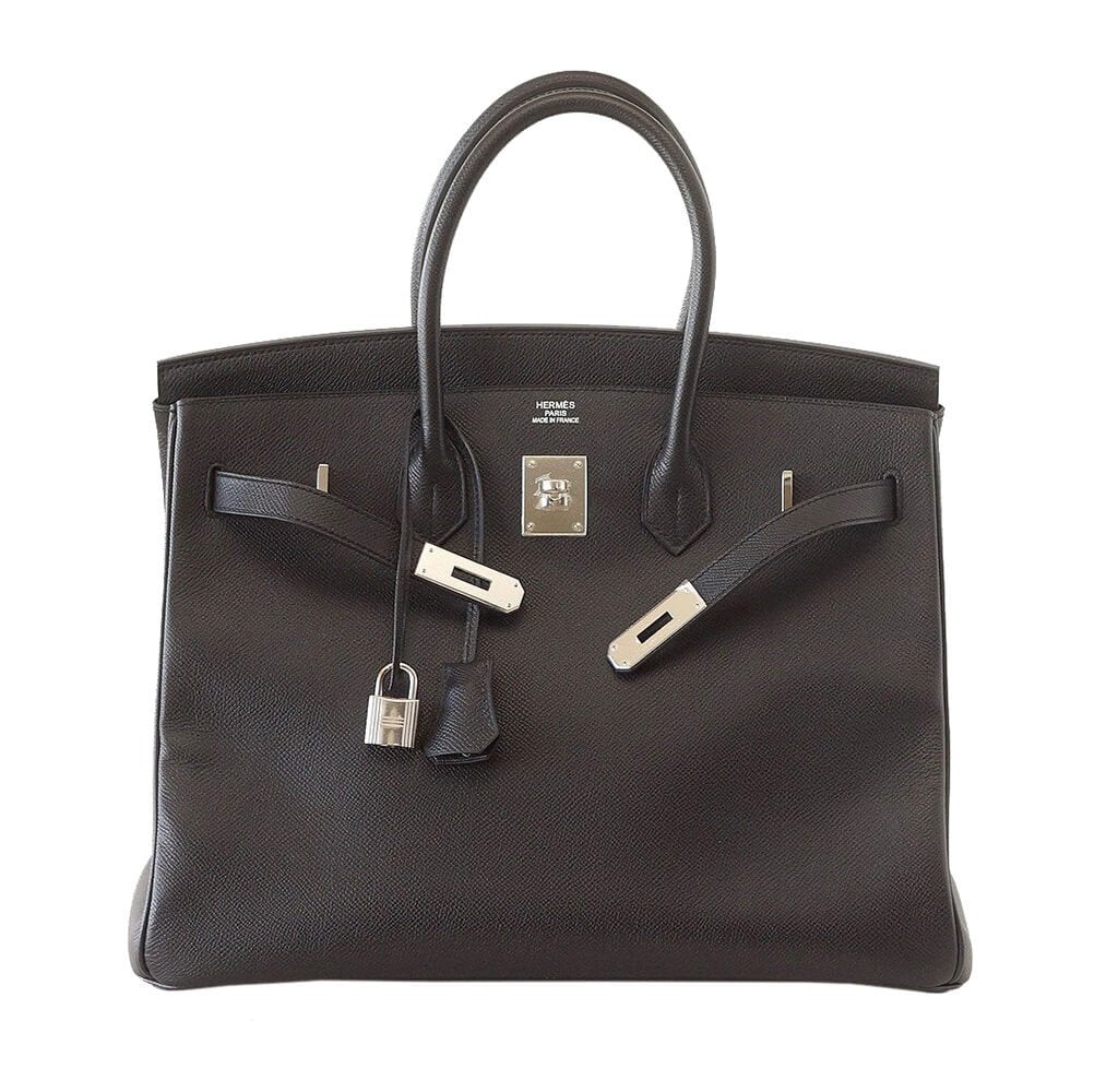 Hermesbirkin 35 Borsa Nero Epsom PHW