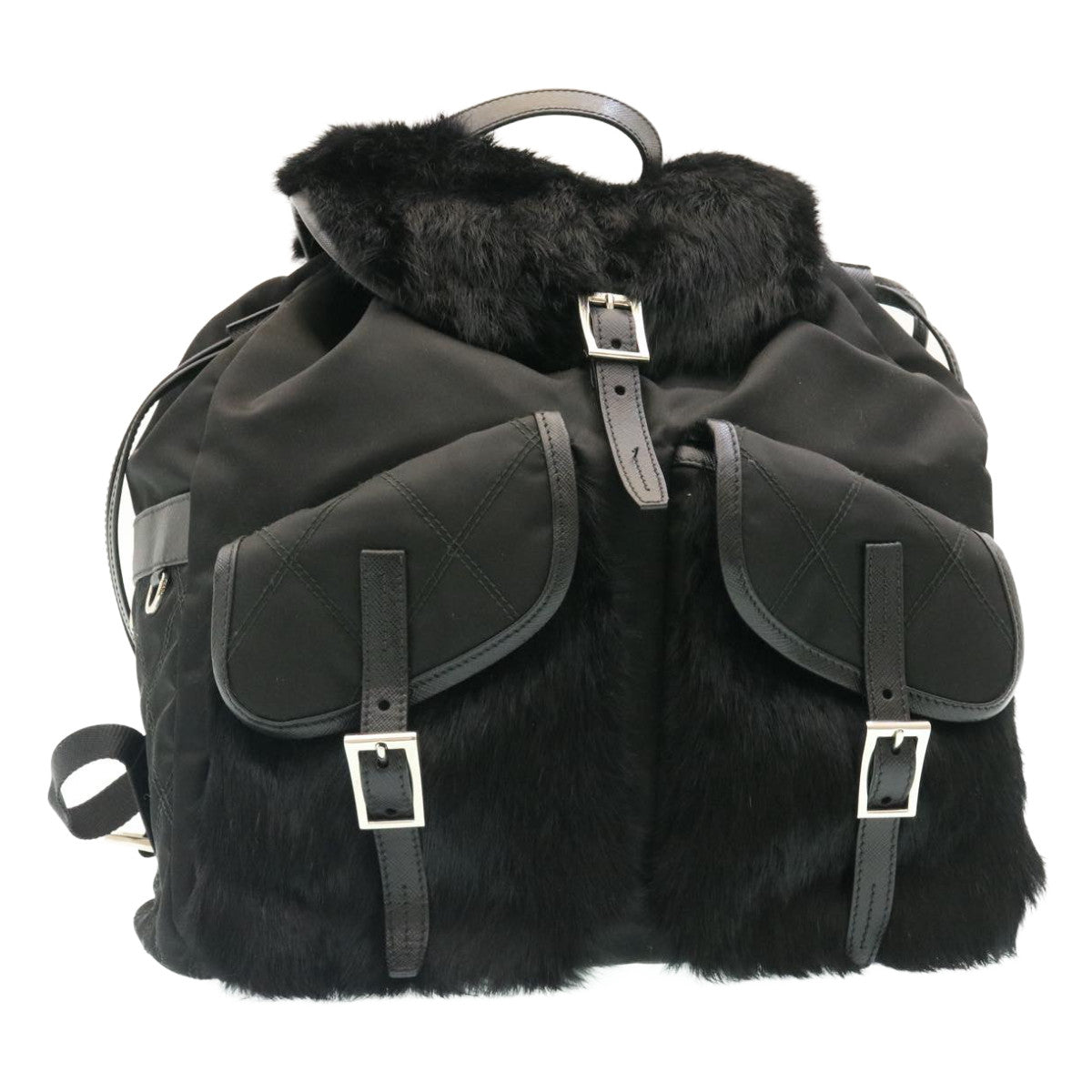 Prada Nylon Fur Zaino Nero 21454a